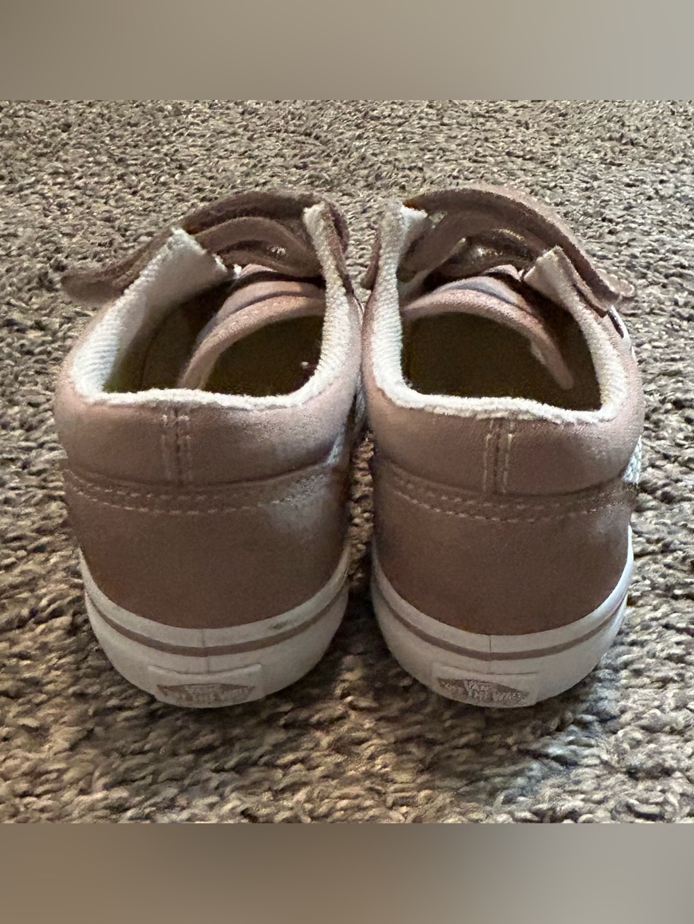 Vans Toddler Old Skool V Suede Sneakers - Mauve / Driftwood Brown-Size 10C - Picture 3 of 5